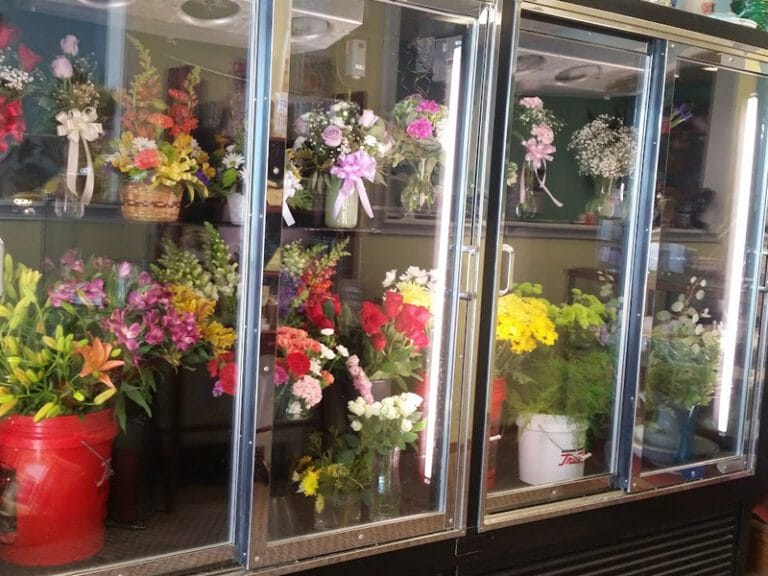 flowers in refrigerator