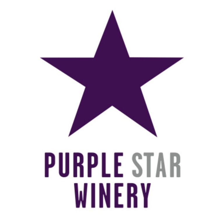 Purple Star Winery logo with purple star