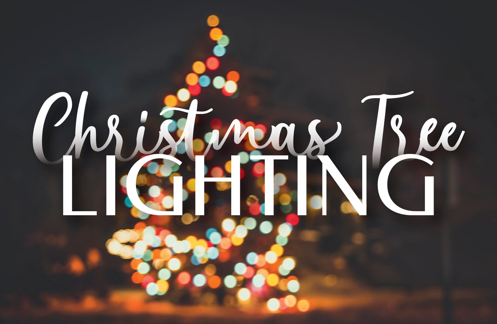 Colorful Christmas tree lights in festive night.