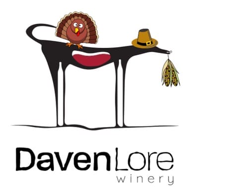 DavenLore Winery logo with Thanksgiving theme.