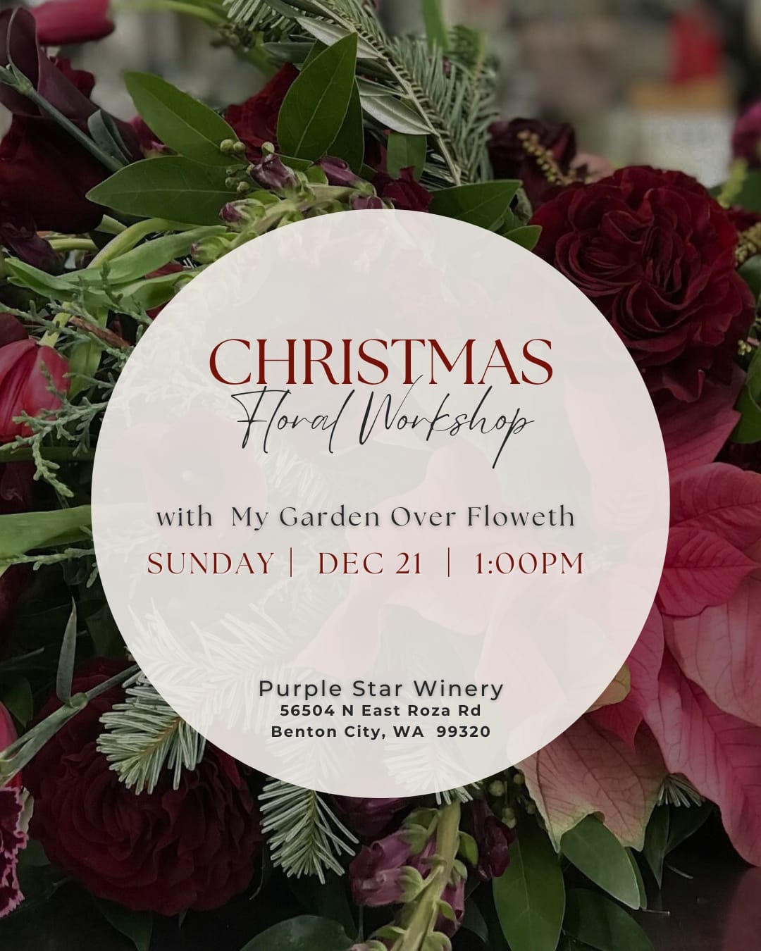 Christmas floral workshop details and location