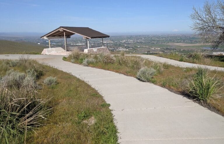 Scenic hilltop gazebo overlooking valley view