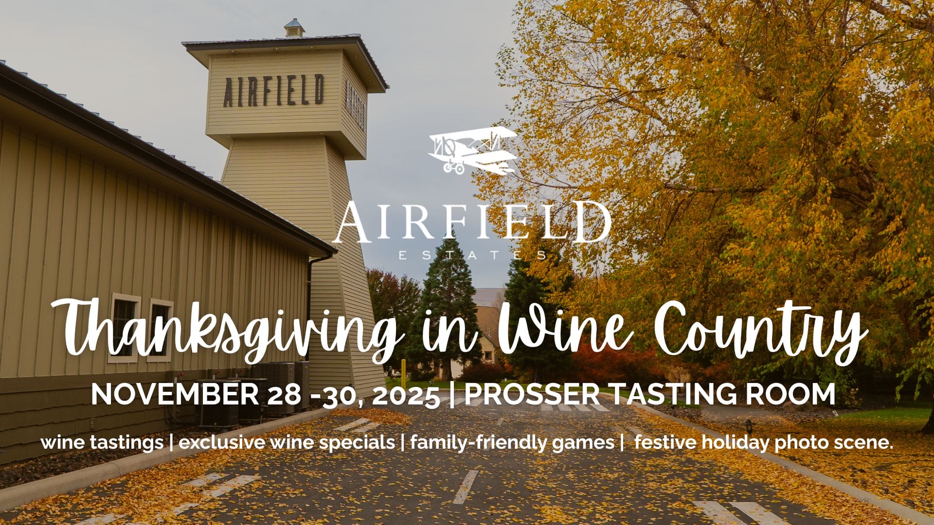 Airfield Estates Thanksgiving wine event, fall foliage