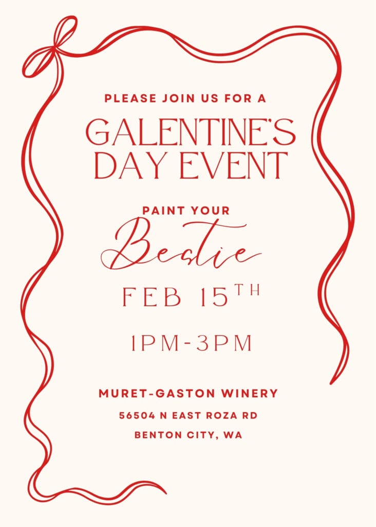 Galentine's Day event invitation at winery, Feb 15.