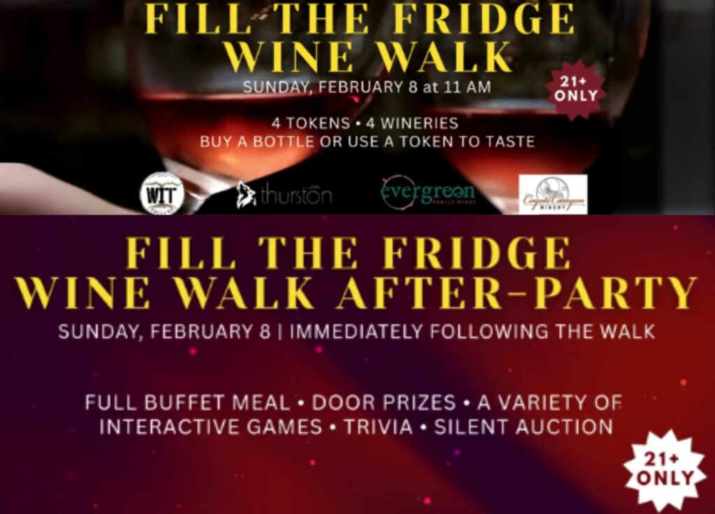 Fill the Fridge Wine Walk event details.