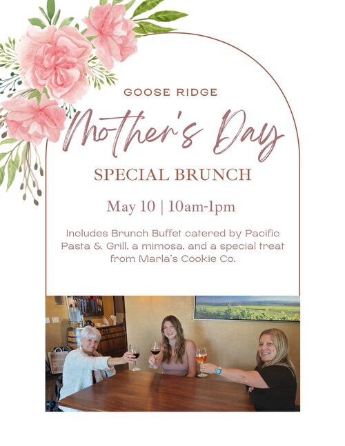 Mother's Day brunch event with buffet and treats.