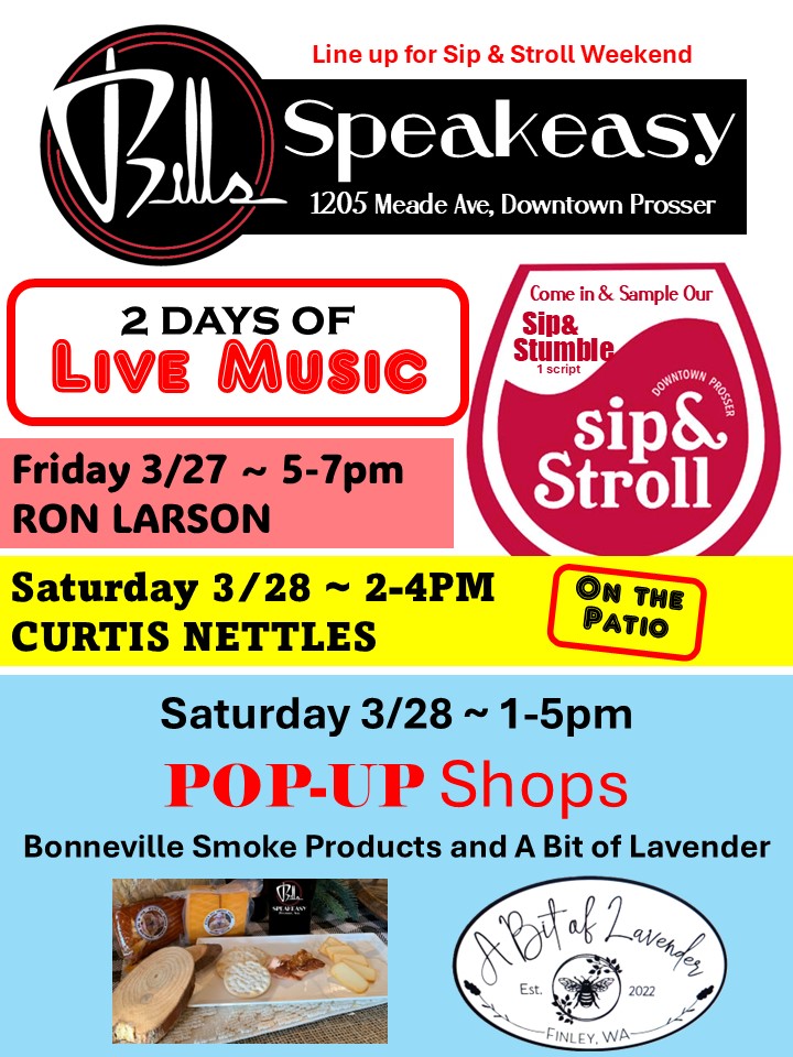 Event poster for Sip & Stroll Weekend