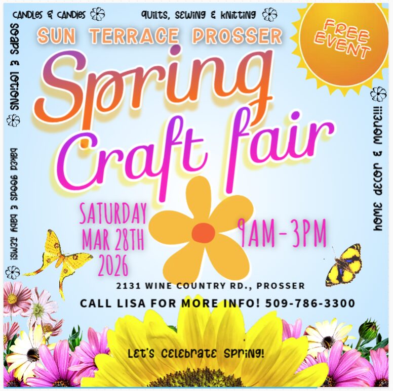 Spring Craft Fair flyer with event details.