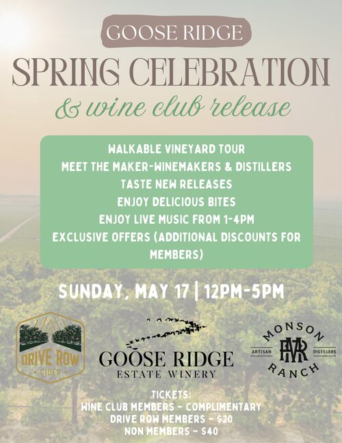 Goose Ridge Spring Celebration Event Poster