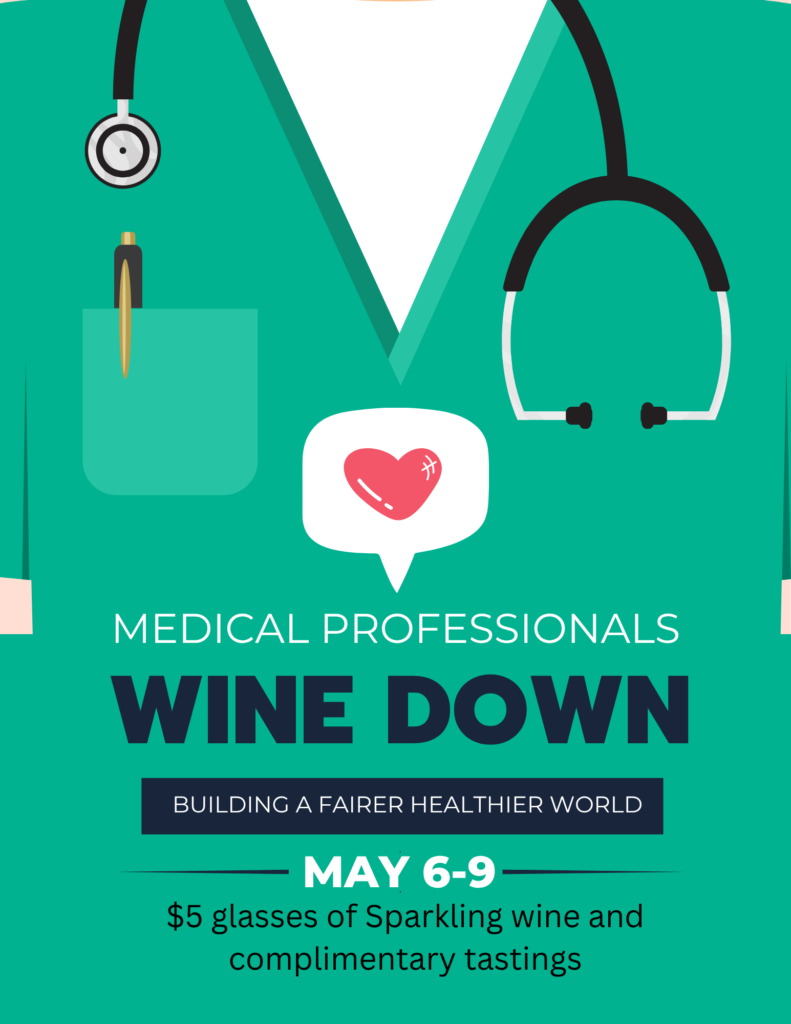 Medical Professionals Wine Down event poster