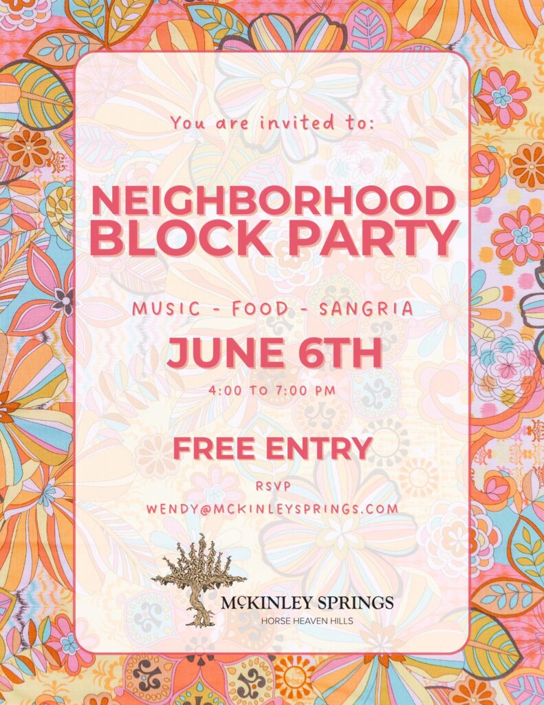 Colorful neighborhood block party invitation flyer