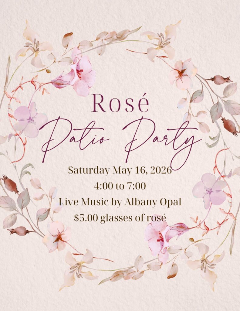 Floral Rosé Patio Party event invitation design