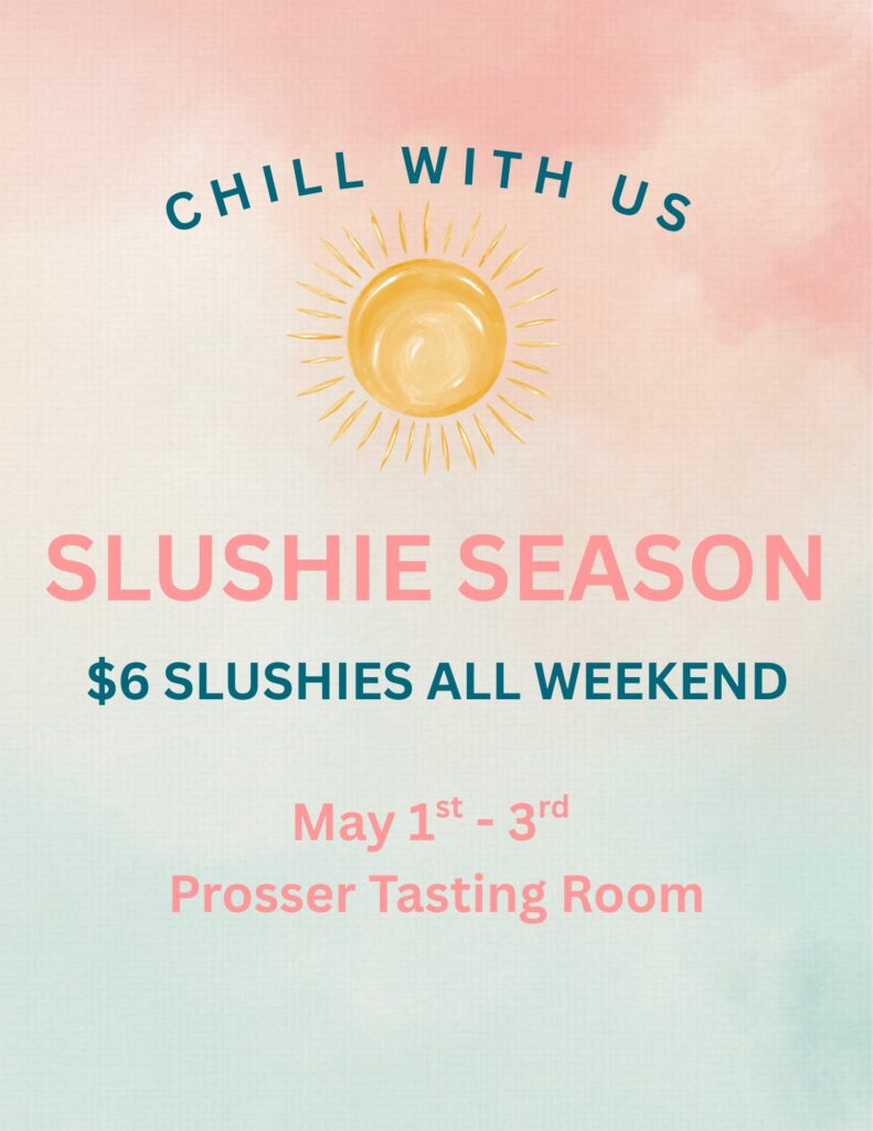 Slushie Season promotion with sun illustration