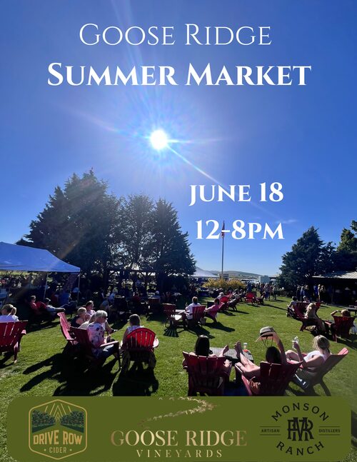 Outdoor summer market with sunny sky