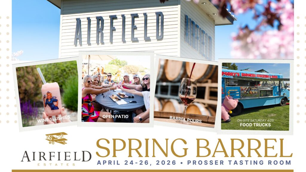 Airfield Estates Spring Barrel event promotion