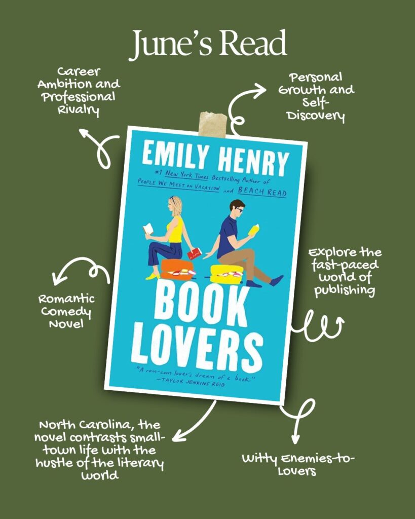 Book Lovers by Emily Henry promotional graphic