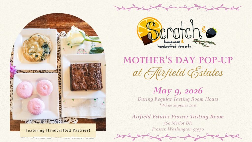 Mother’s Day pop-up dessert event flyer