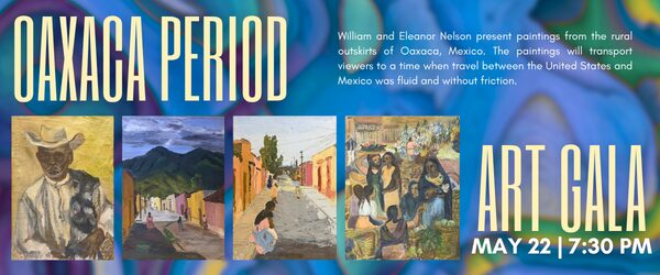 Oaxaca Period Art Gala poster with paintings
