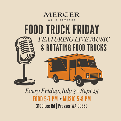 Food Truck Friday poster with microphone and truck