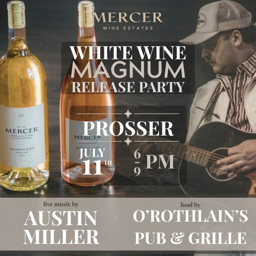 White wine magnum release party event poster