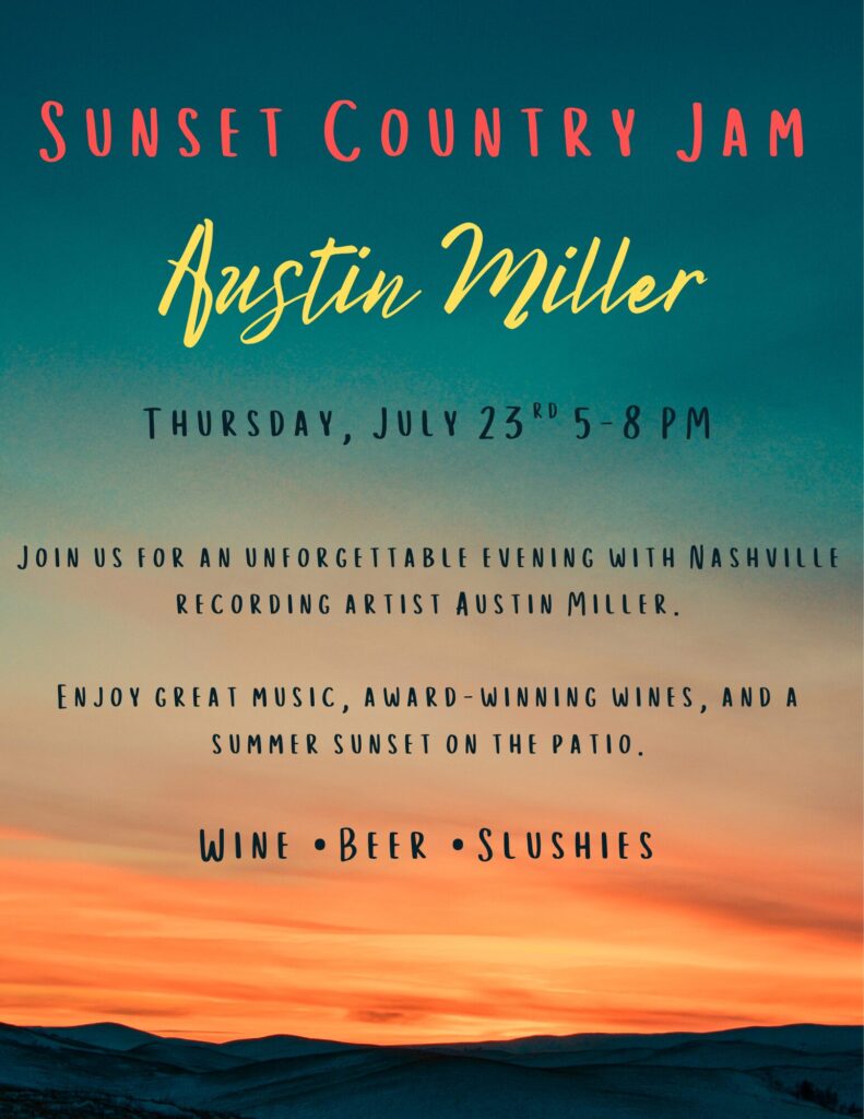 Sunset Country Jam poster featuring Austin Miller