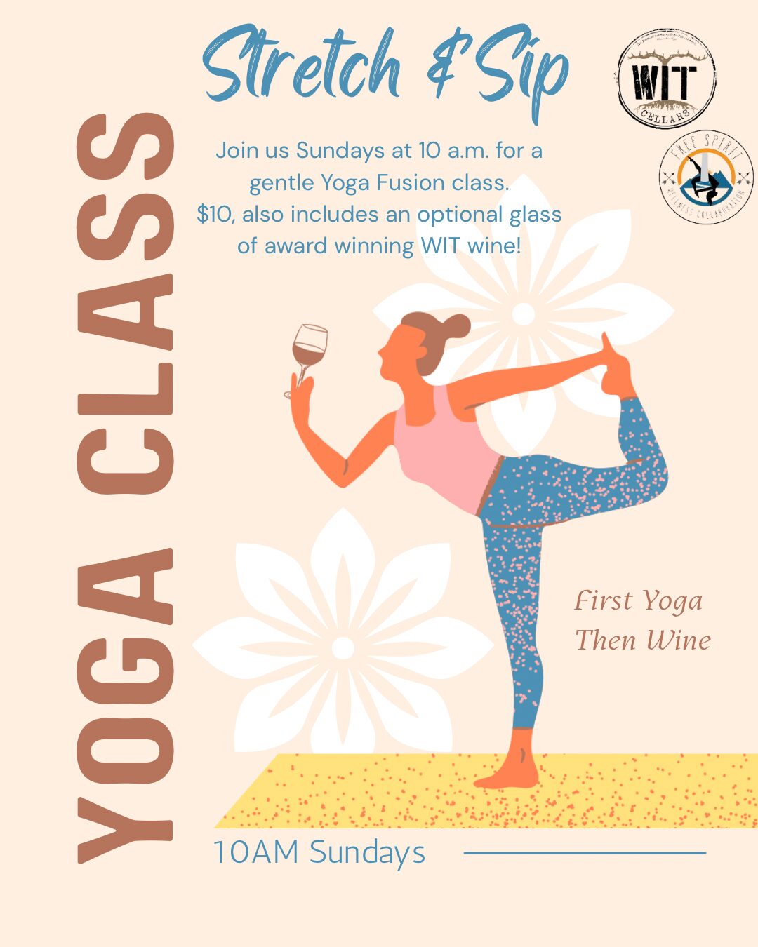 first yoga then wine