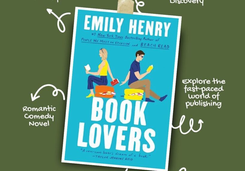 Book Lovers by Emily Henry promotional graphic