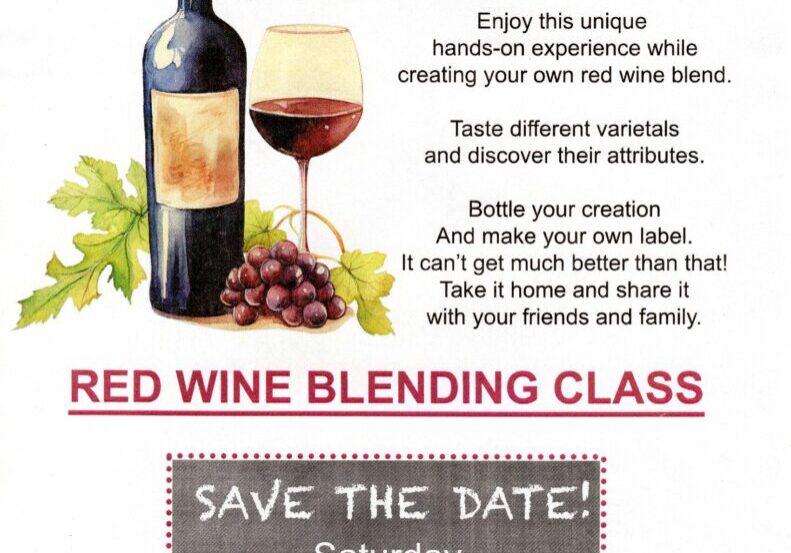 Winemaker for a Day red wine class flyer