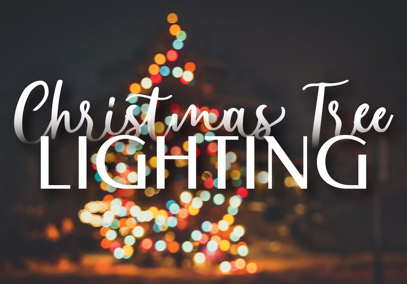 Colorful Christmas tree lights in festive night.