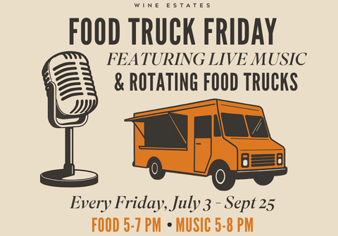 Food Truck Friday poster with microphone and truck