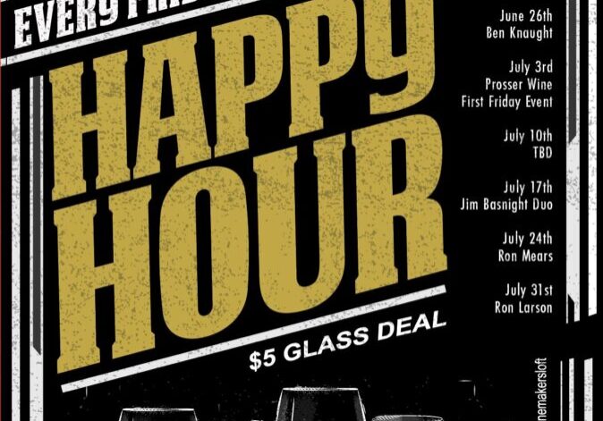 Happy Hour live music winery event poster