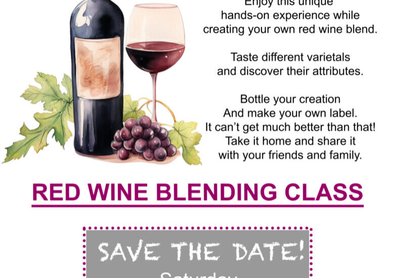 Coyote Canyon Winery red wine blending class flyer