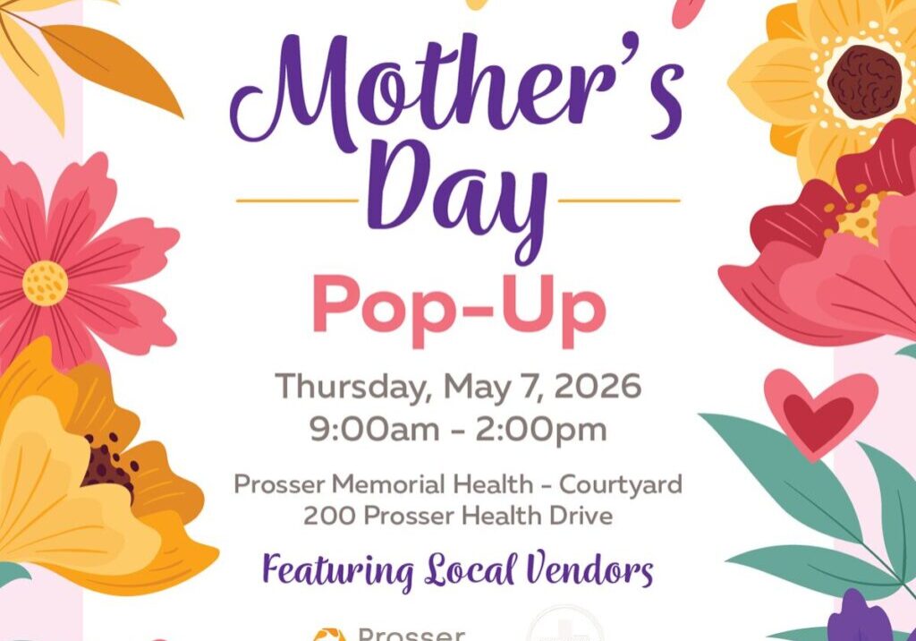 Mother's Day floral pop-up event flyer.