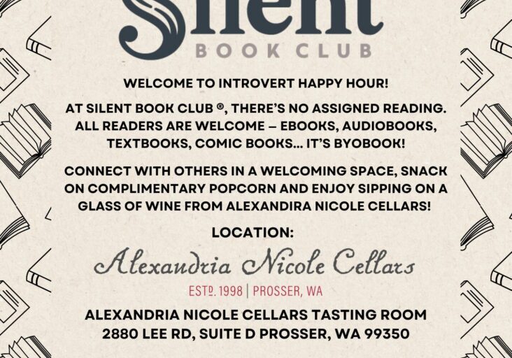 Silent Book Club meeting invitation poster