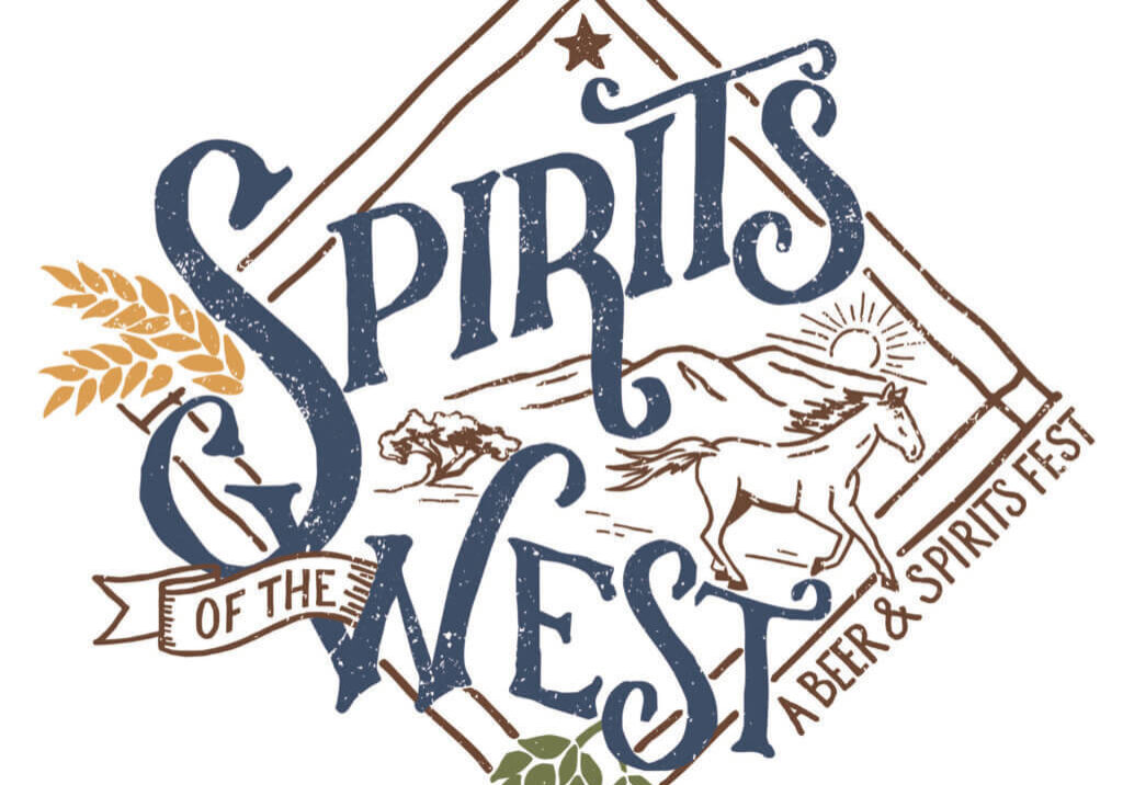Spirits of the West festival logo with horse.