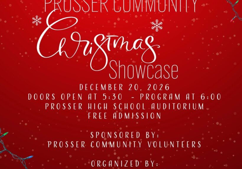 Prosser Community Christmas Showcase event flyer