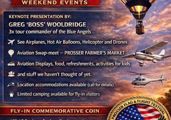 Prosser Flag & Flight Festival 2026 poster
